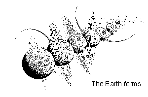 the Earth forms