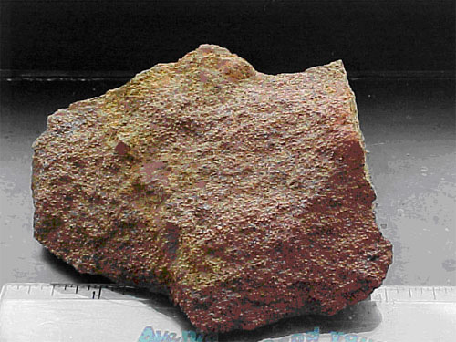 Sample of oolitic iron ore from Bath County area. 